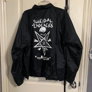 VINTAGE Obey x Suicidal Tendencies Punk Skate Coach Windbreaker Jacket Size L